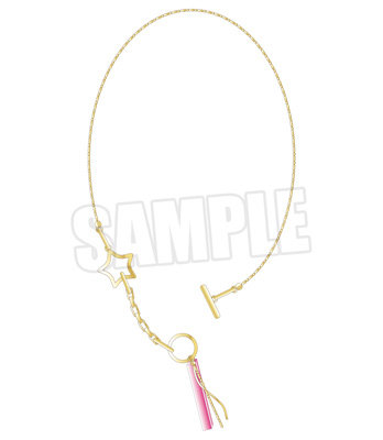 うたの☆プリンスさまっ♪ ALL STAR STAGE -Happy Celebration- マンテルネックレス「来栖 翔」 ＜チェーン＞約45cm／アジャスター約3cm、＜モチーフサイズ＞約W17mm×H19mm、＜アクリルパーツ＞W4mm×H30mm×D4mm