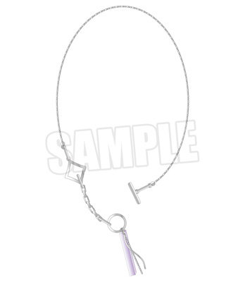 うたの☆プリンスさまっ♪ ALL STAR STAGE -Happy Celebration- マンテルネックレス「美風 藍」 ＜チェーン＞約45cm／アジャスター約3cm、＜モチーフサイズ＞約W16mm×H21mm、＜アクリルパーツ＞W4mm×H30mm×D4mm