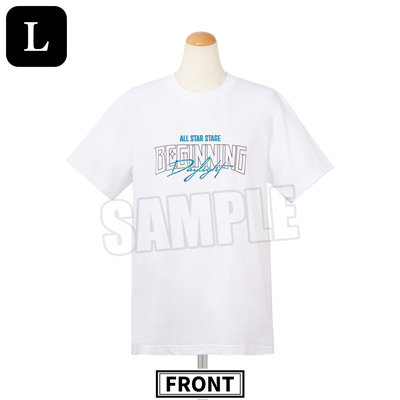 【Lサイズ】うたの☆プリンスさまっ♪ ALL STAR STAGE -BEGINNING- ライブＴシャツ「Type Daylight」[ASSBE] ＜Lサイズ＞：着丈約74cm、身幅約55cm、肩幅約50cm、袖丈約22cm