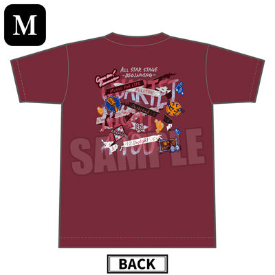 【Mサイズ】うたの☆プリンスさまっ♪ ALL STAR STAGE -BEGINNING- アイドルTシャツ「黒崎蘭丸」[ASSBE] ＜Mサイズ＞：着丈約70cm、身幅約52cm、肩幅約47cm、袖丈約20cm