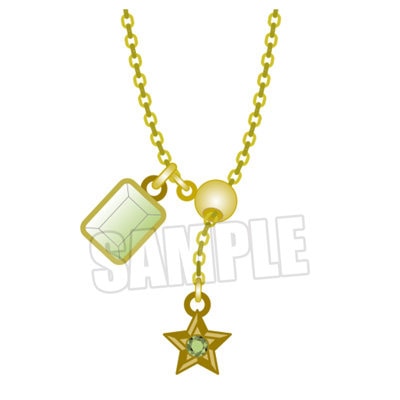 うたの☆プリンスさまっ♪ ALL STAR STAGE -BEGINNING- ネックレス「愛島セシル」[ASSBE] ＜チェーン＞約40cm／アジャスター約5cm、＜モチーフサイズ＞共通：約W57×H71mm、ST☆RISH ：約W6.5mm×H6.3mm