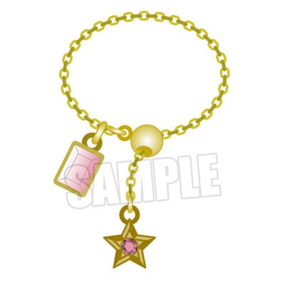 うたの☆プリンスさまっ♪ ALL STAR STAGE -BEGINNING- リング「来栖 翔」[ASSBE] ＜チェーン＞約7.5cm、＜モチーフサイズ＞共通：約W4.5mmxH8mm、ST☆RISH ：約W6.5mm×H8mm