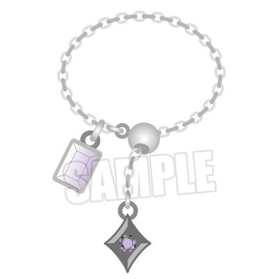 うたの☆プリンスさまっ♪ ALL STAR STAGE -BEGINNING- リング「美風 藍」[ASSBE] ＜チェーン＞約7.5cm、＜モチーフサイズ＞共通：約W4.5mmxH8mm、QUARTET NIGHT：約W5.8mm×H9mm