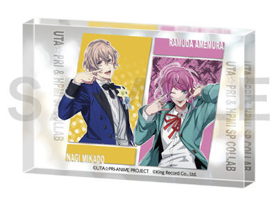 アクリルブロック ナギ＆乱数（うた☆プリ＆ヒプマイSPコラボ） 約W85×H55mm