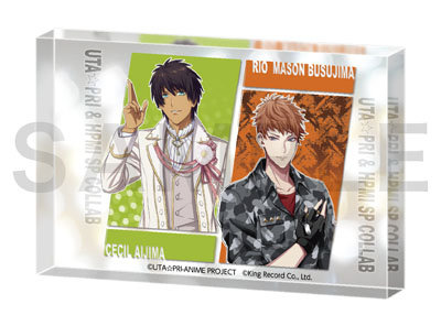 アクリルブロック セシル＆理鶯（うた☆プリ＆ヒプマイSPコラボ） 約W85×H55mm