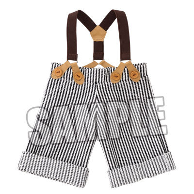 【イベント・通販限定】Q-pot.×うたの☆プリンスさまっ♪ PRINCE CAT コスチューム サスペンダー付きパンツ ストライプ「ブラック」