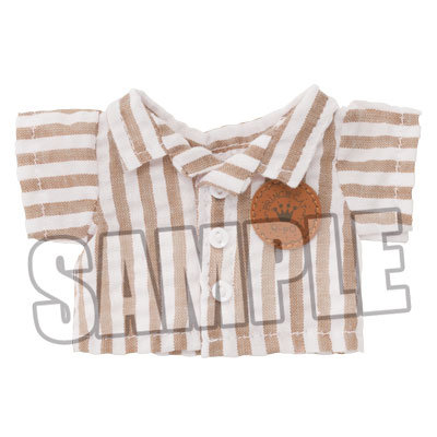 【イベント・通販限定】Q-pot.×うたの☆プリンスさまっ♪ MINI PRINCE CAT コスチューム オープンカラーシャツ ストライプ「ライトブラウン」