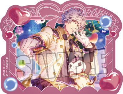 サンリオキャラクターズ×うたの☆プリンスさまっ♪ Shining Live サテンステッカー 幸福を繋ぐ聖らかな歌 アナザーショットVer.「クロミ・黒崎蘭丸」