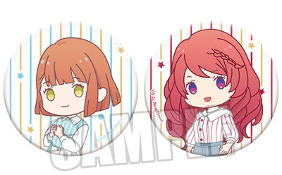 うたの☆プリンスさまっ♪ Cute Girls 缶バッジセット Happy Stripe ちびキャラVer.「春歌＆友千香」