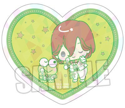 サンリオキャラクターズ×うたの☆プリンスさまっ♪ Shining Live ホロダイカットステッカー Happy Smiling Stage ちびキャラVer.「けろけろけろっぴ・寿 嶺二」
