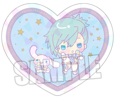 サンリオキャラクターズ×うたの☆プリンスさまっ♪ Shining Live ホロダイカットステッカー Happy Smiling Stage ちびキャラVer.「シナモロール・美風 藍」