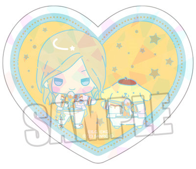 サンリオキャラクターズ×うたの☆プリンスさまっ♪ Shining Live ホロダイカットステッカー Happy Smiling Stage ちびキャラVer.「ポムポムプリン・カミュ」