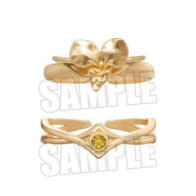 泡沫のユークロニア リングセット「露草」